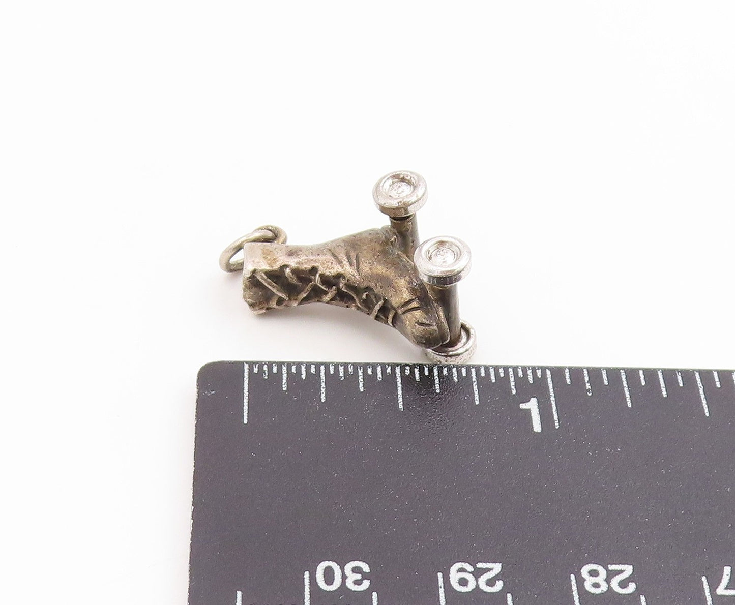 925 Sterling Silver Vintage Pendant Miniature Roller Skate Figurine  PT26122