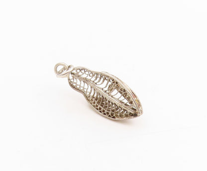925 Sterling Silver Vintage Pendant Intricate Fairy Tale Footwear Charm  PT25265