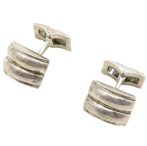 MICHAEL DAWKINS 925 Sterling Silver  Vintage Shiny Dome Cufflinks  TR2420