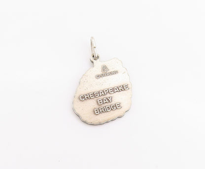 925 Sterling Silver Vintage Pendant Chesapeake Bay City Bridge Charm  PT25180