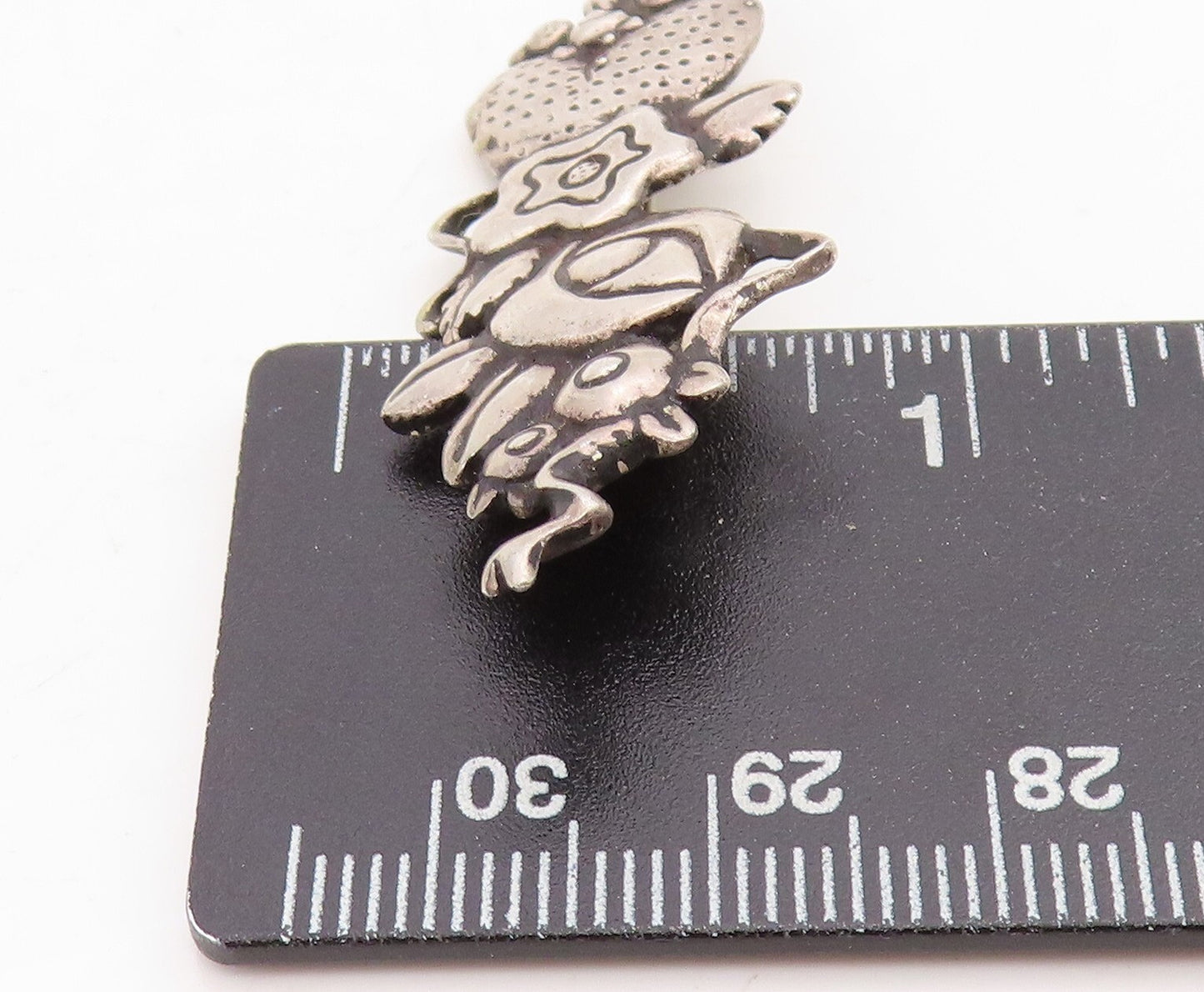 925 Sterling Silver Vintage Brooch Designer Brutalist Collage Cutout  BP11487