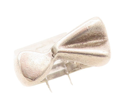 925 Sterling Silver Vintage Ring MEXICO Designer Cutout Bow Shape  Sz 7  RG31003