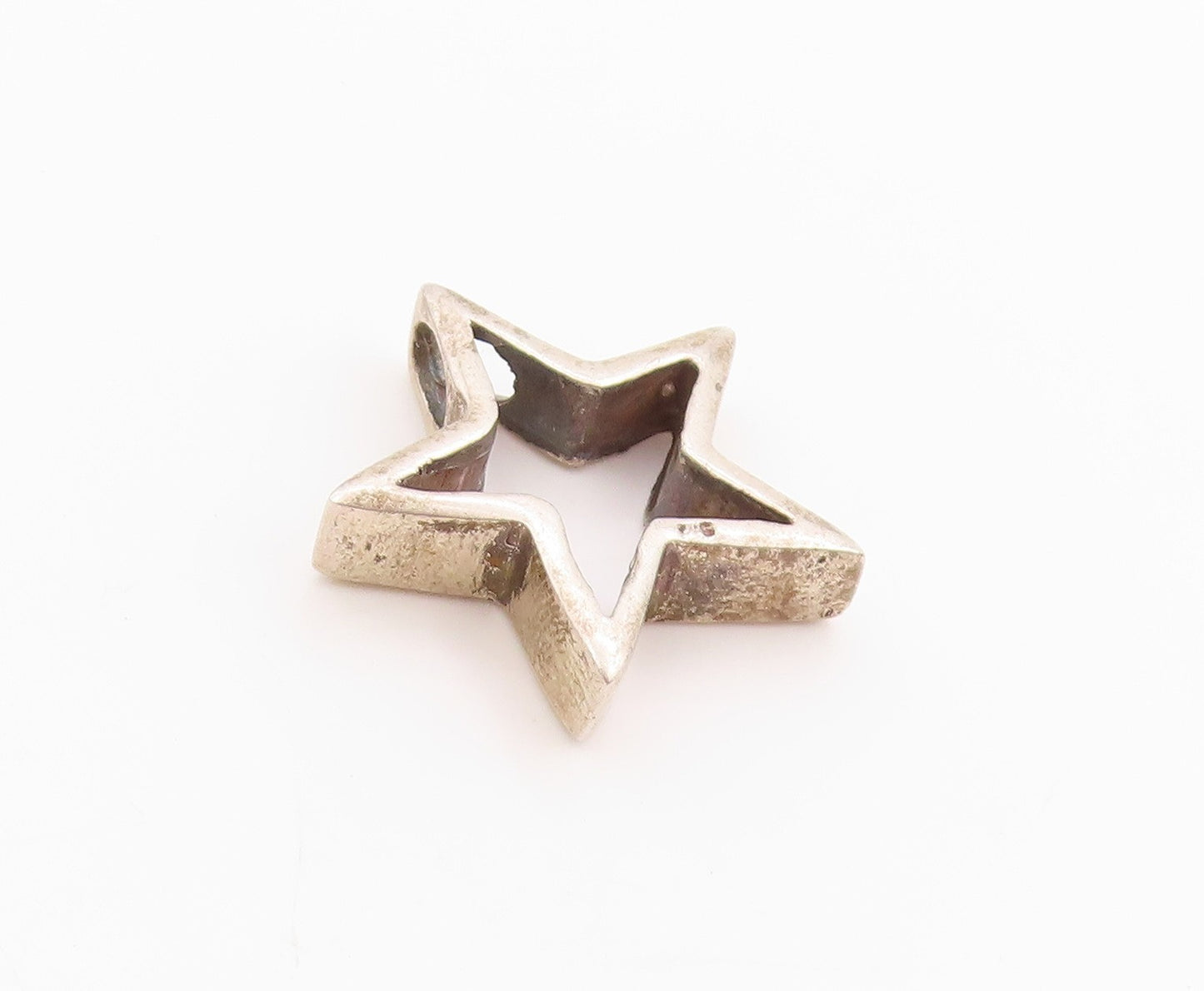 925 Sterling Silver Vintage Pendant Open Origami Star Cut Out Design  PT24996