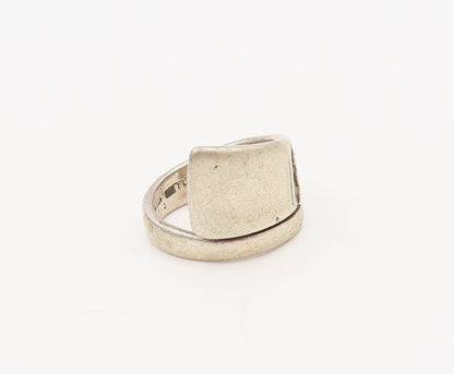CELLINI 925 Sterling Silver Vintage Antique Beaded Bypass Ring Sz 4  RG27283