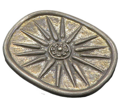 925 Sterling Silver  Vintage Dark Tone Shining Sun Motif Brooch Pin  BP8727