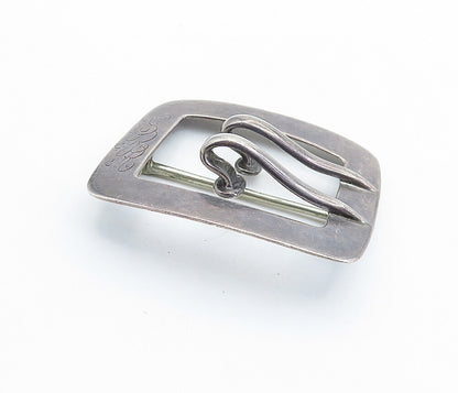 STIEFF 925 Silver  Vintage ERR Etched Initials Belt Buckle Brooch Pin  BP2417
