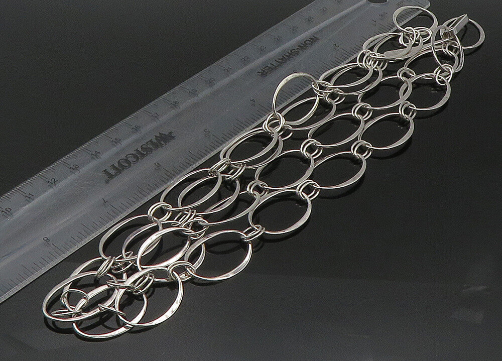RLM STUDIO 925 Sterling Silver  Vintage Shiny Oval Link Chain Necklace  NE3610