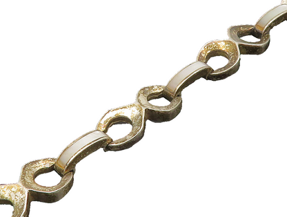 EUROPE 925 Sterling Silver  Vintage Anchor link Hinge Chain Bracelet  BT9312