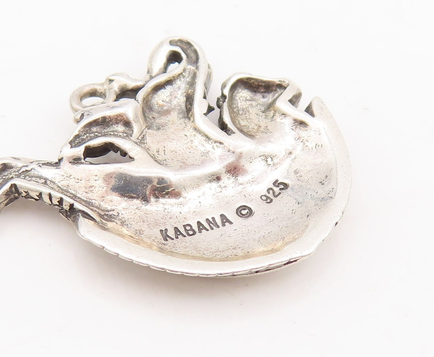 925 Sterling Silver Vintage Pendant KABANA Noah Ark Animal Boat  PT23465