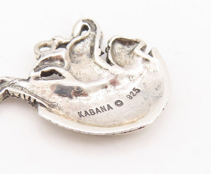 925 Sterling Silver Vintage Pendant KABANA Noah Ark Animal Boat  PT23465