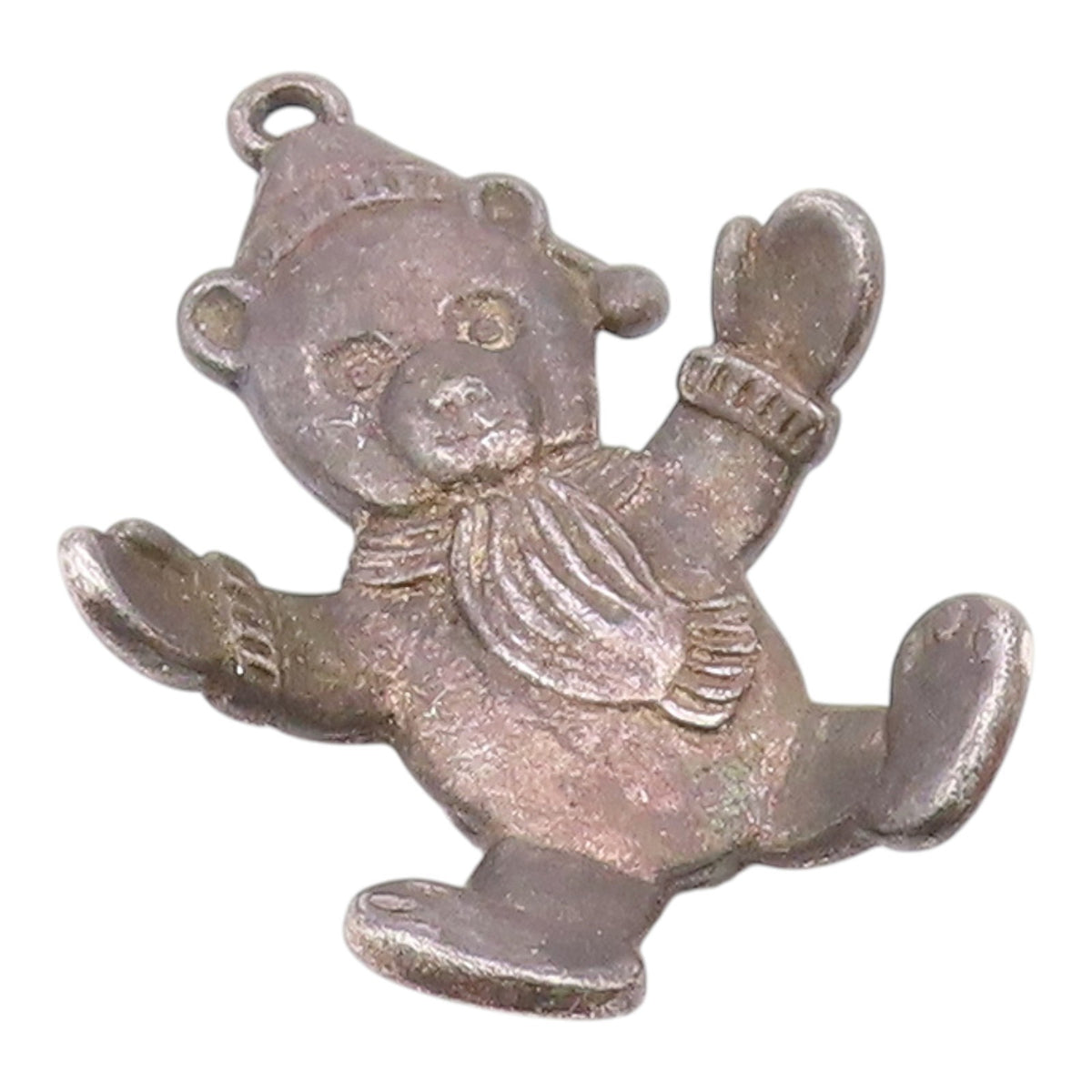 GORHAM 925 Silver  Vintage Bundled Teddy Bear With Open Arms Pendant  PT21021