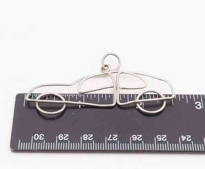 925 Sterling Silver Vintage Pendant ALWAND VAHAN Classic Wireframe Car  PT25853