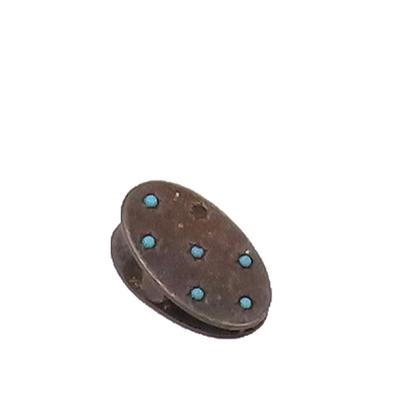 925 Sterling Silver  Vintage Antique Small Oval Blue Stone Star Tie Pin TR3480