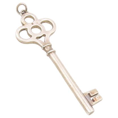 925 Sterling Silver Vintage Pendant TIFFANY & CO Classic Skeleton Key  PT26448