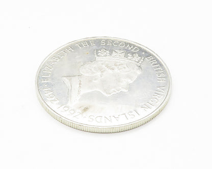 925 Sterling Silver  Vintage Shiny British Virgin Islands Coin  TR2057