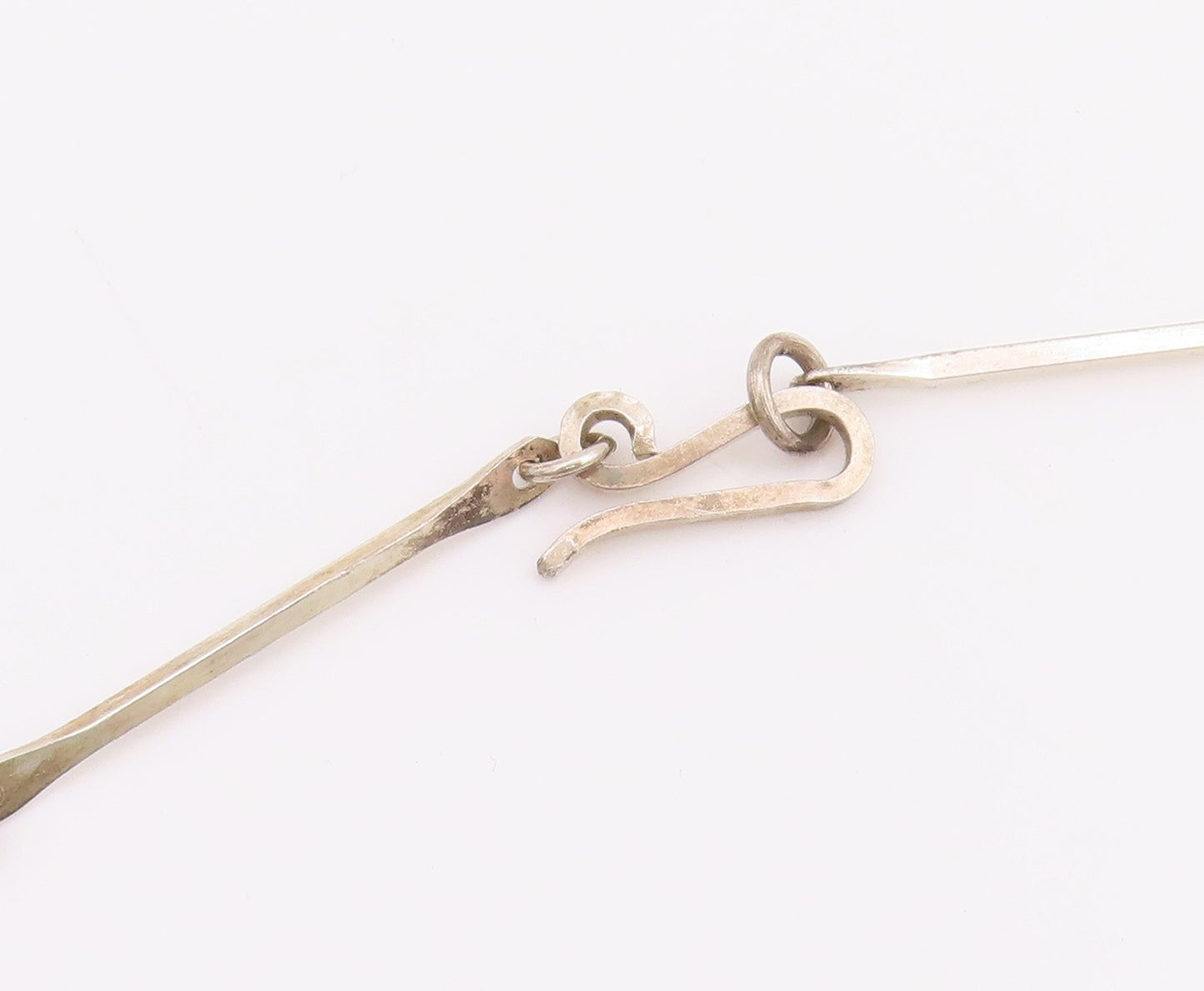 925 Sterling Silver Vintage Necklace ISRAEL Eilat Stone Chandelier Chain  NE4814