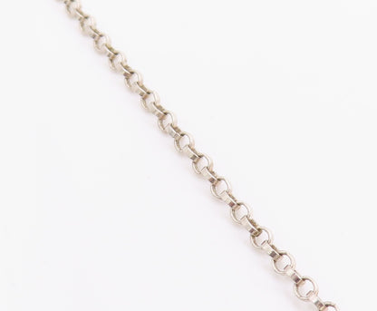 925 Sterling Silver Vintage Necklace Brutalist Animal Tooth Design   NE4585