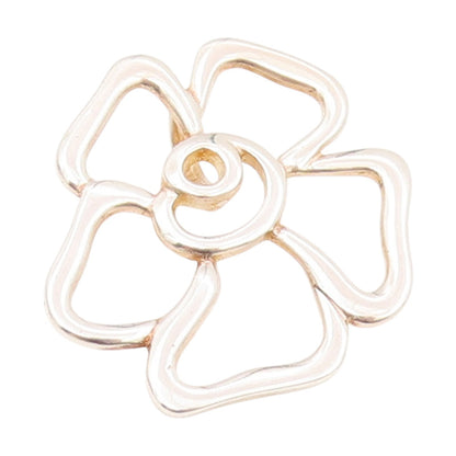925 Sterling Silver Vintage Pendant Modernist Daisy Flower Outline  PT25652