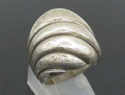 KABANA 925 Silver  Vintage Graduated Scalloped Dome Ring Sz 7.5  RG24529