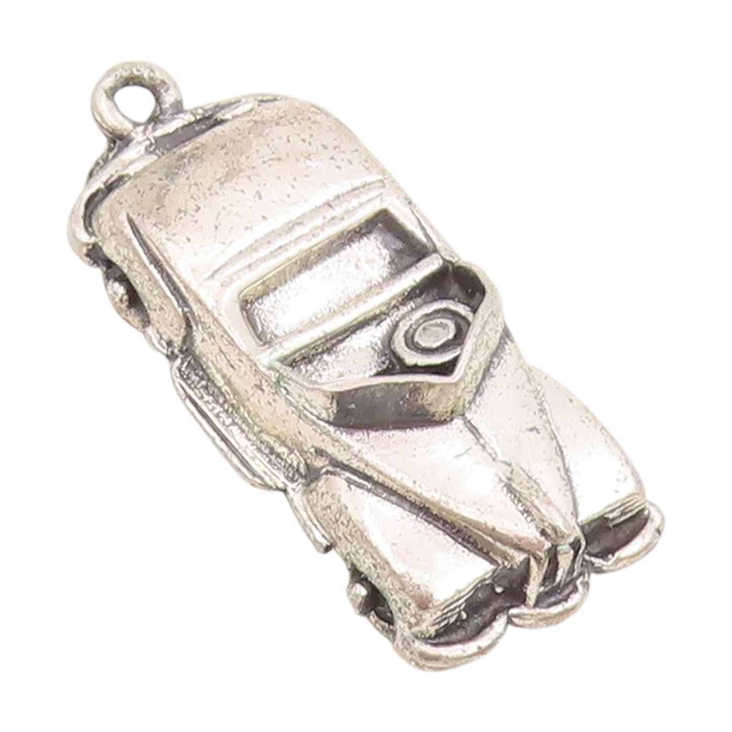 925 Sterling Silver Vintage Pendant Retro Convertible Sports Car Charm  PT25511