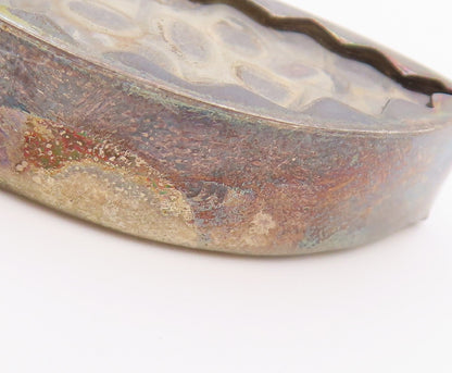 925 Sterling Silver Vintage Pendant Natural Seed Pod Marquise Charm  PT26386