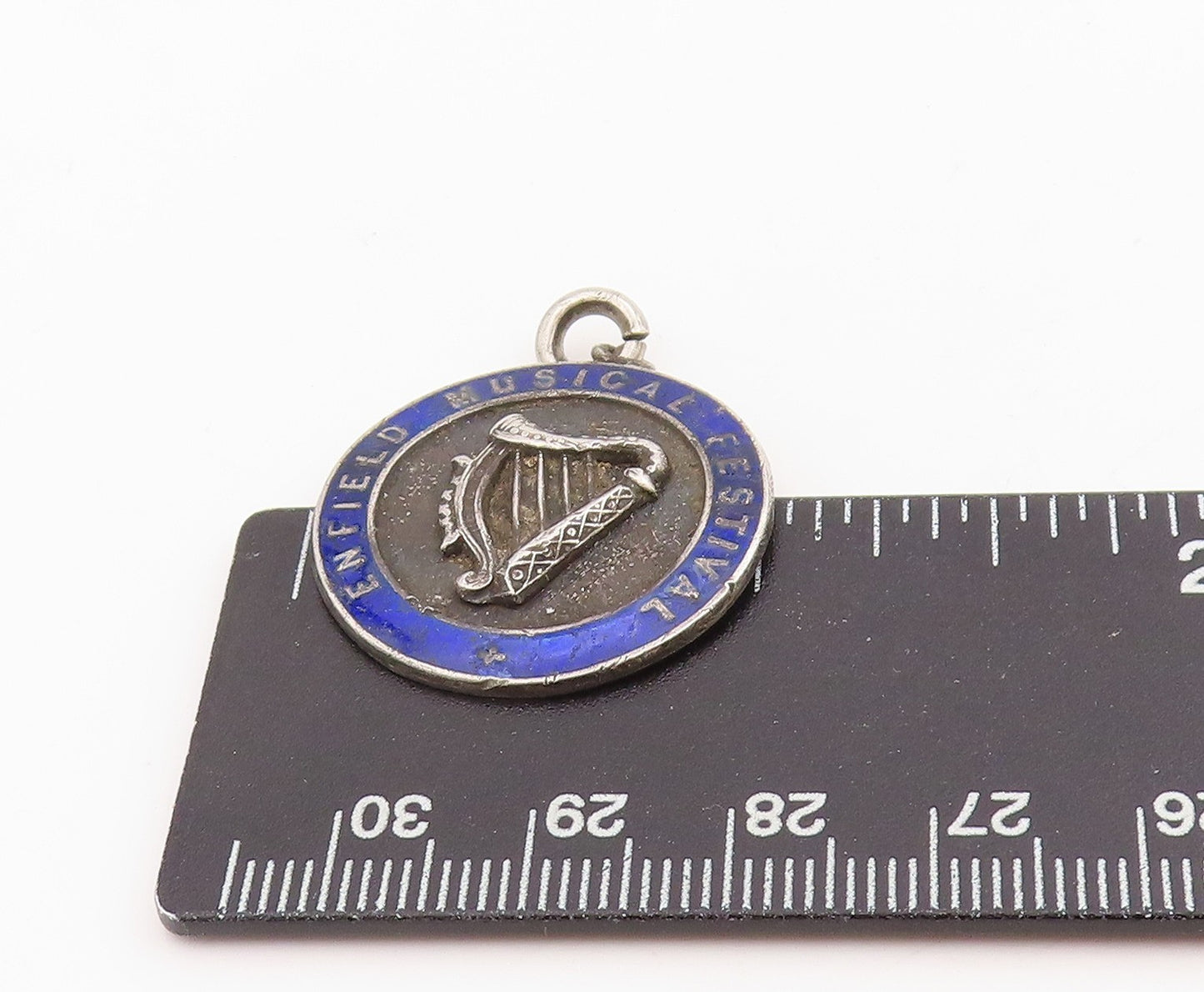 925 Sterling Silver Vintage Pendant ENGLAND 1931 Antique Music Festival  PT25208