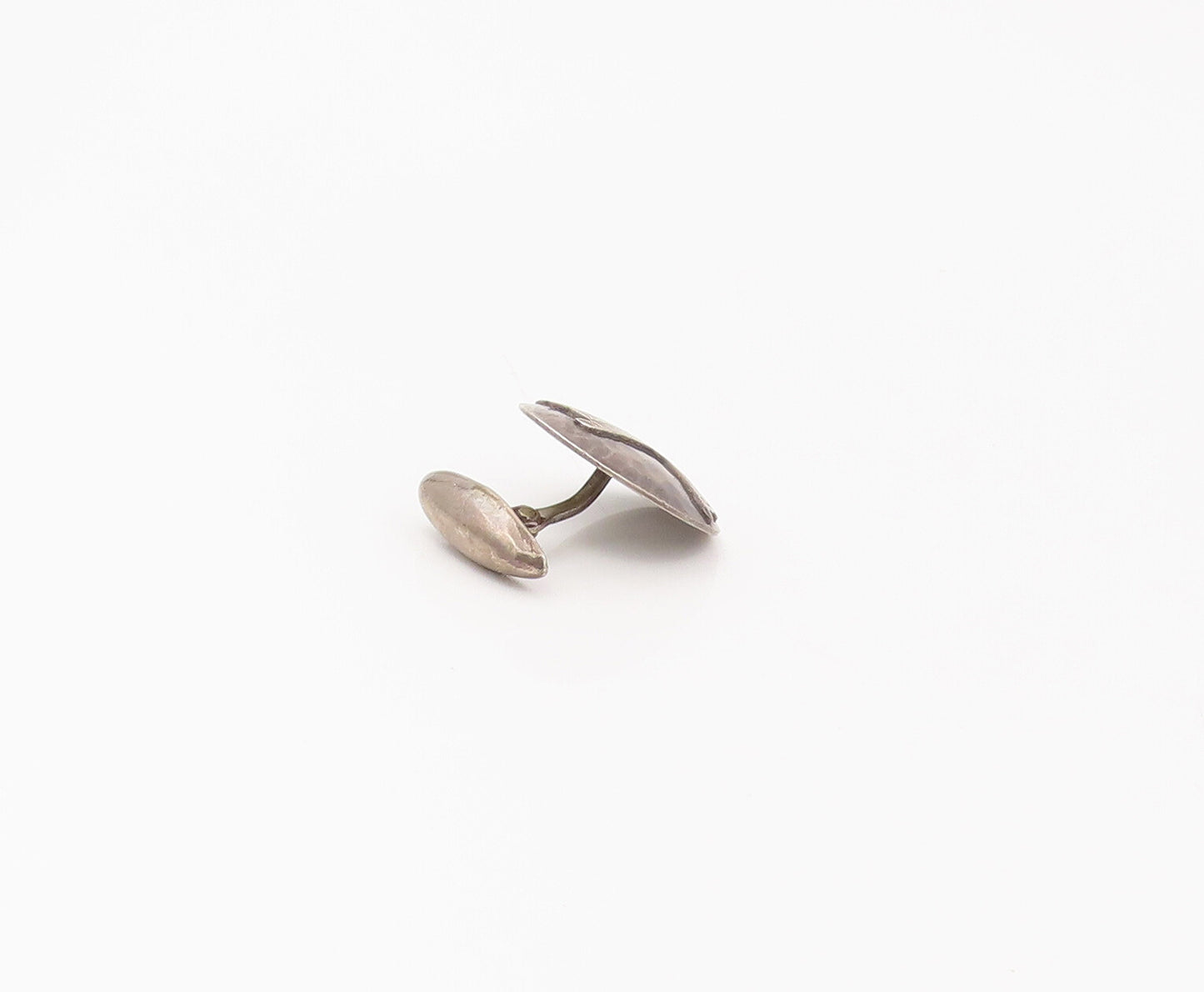 925 Sterling Silver Vintage Round Carved Happy Sheep Cuff Links TR3473