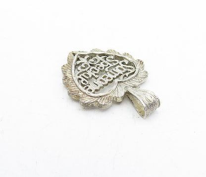 PERU 925 Sterling Silver  Vintage Someone Special Love Heart Pendant  PT3603
