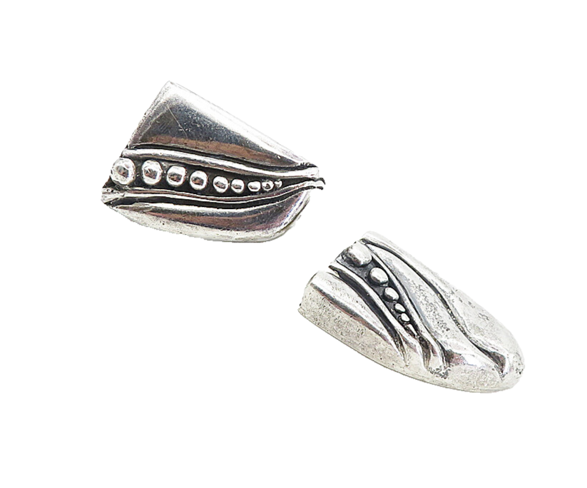 925 Sterling Silver  Vintage Fluted Detail Belt Loop & End Piece   TR1365