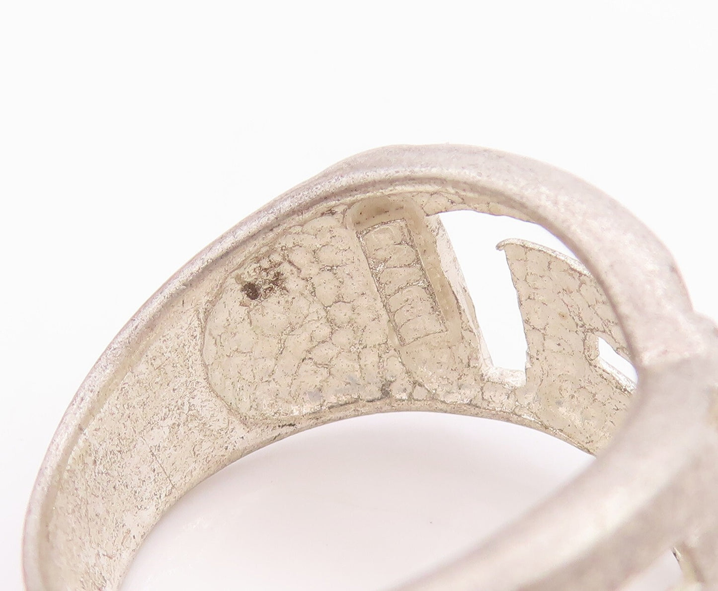 925 Sterling Silver Vintage Ring DAVID SIGAL Designer L Cutout  Sz 7 RG28992