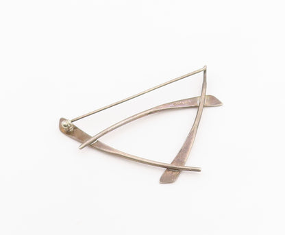 925 Sterling Silver Vintage Brooch ED LEVIN Modernist Geometric Pin  BP12607