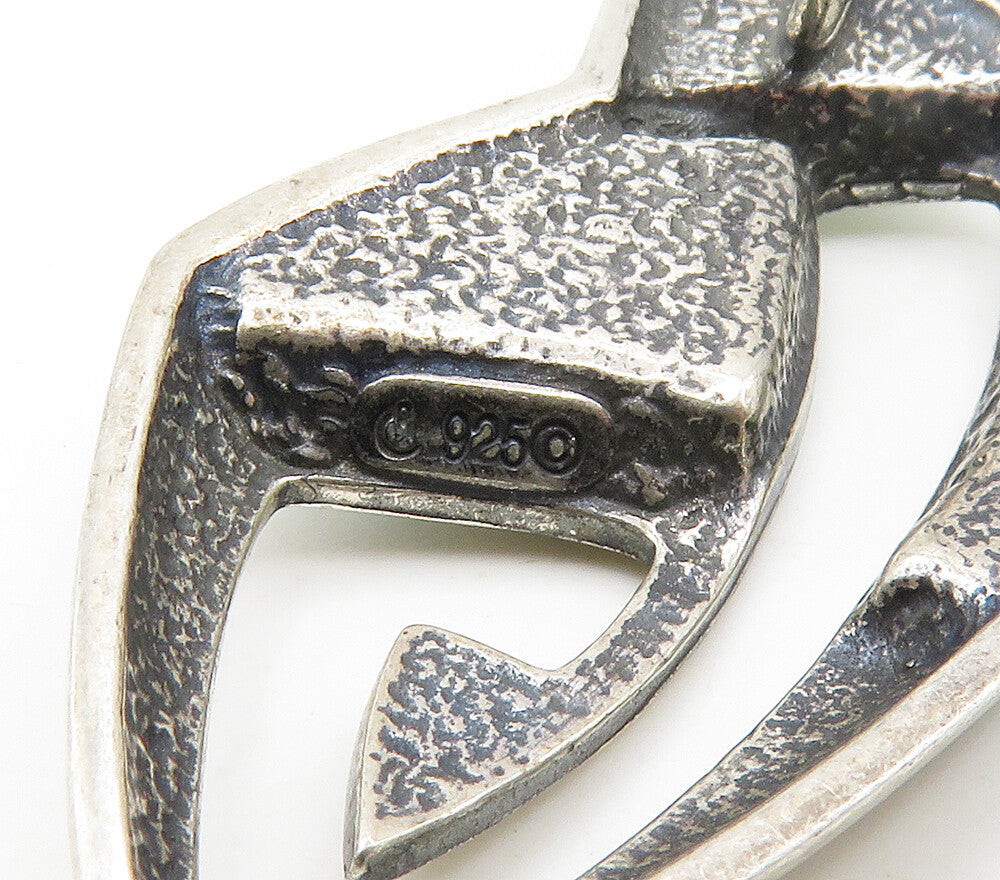 CAROLYN POLLACK RELIOS 925 Silver  Vintage Turquoise Cutout Pendant  PT11972