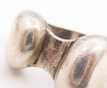 925 Sterling Silver Vintage Ring MINAS SPIRIDIS Modernist Band  Sz 6  RG36105