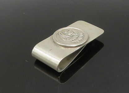 MEXICO 925 Sterling Silver  Vintage Shiny Native Chief Head Money Clip  TR3207