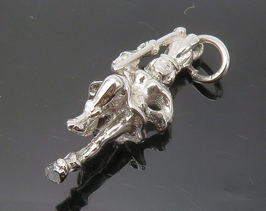 925 Sterling Silver  Vintage Petite Shiny Dancer Drop Pendant  PT11237