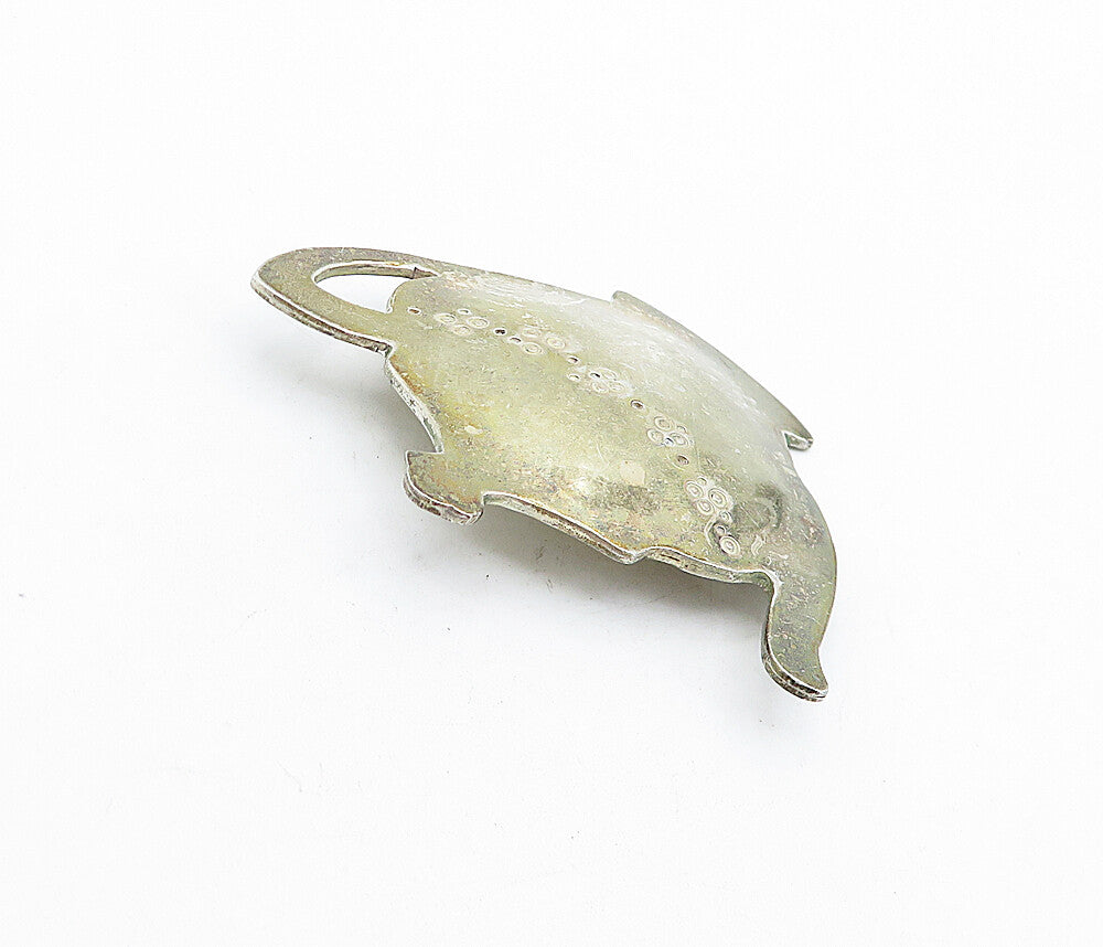DESIGNER 925 Sterling Silver  Vintage Antique Tea Pot Motif Brooch Pin  BP1593