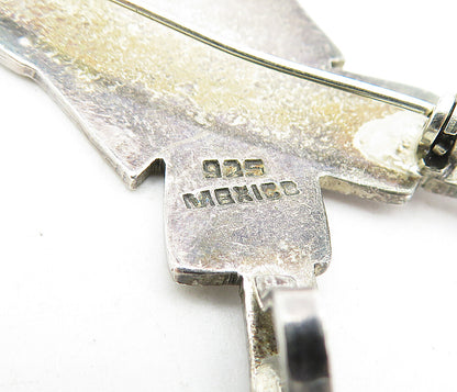 MEXICO 925 Sterling Silver  Vintage Shiny Jumping Child Brooch Pin  BP1548