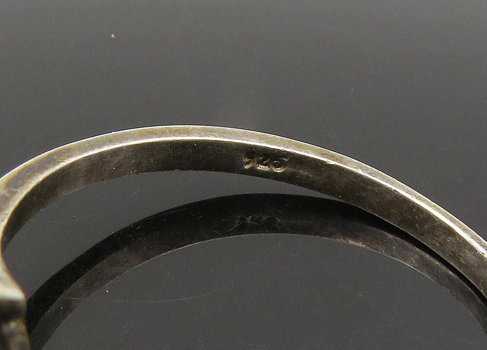 925 Sterling Silver  Vintage Cubic Zirconia Bypass Band Ring Sz 10  RG21902