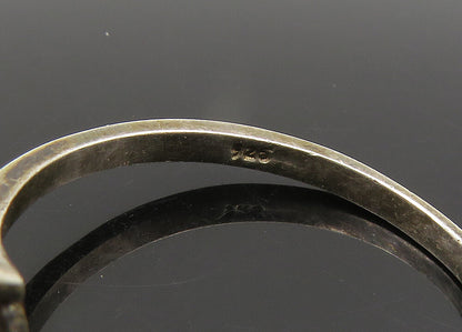 925 Sterling Silver  Vintage Cubic Zirconia Bypass Band Ring Sz 10  RG21902