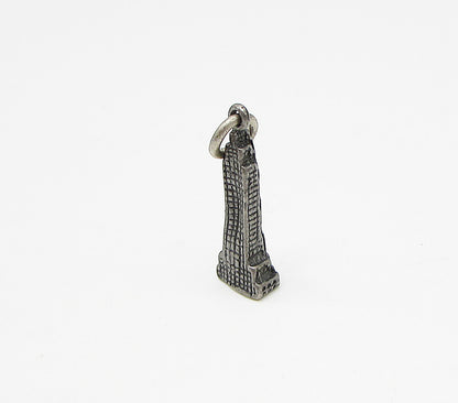 925 Sterling Silver  Vintage Empire State Building Charm Pendant  PT2205