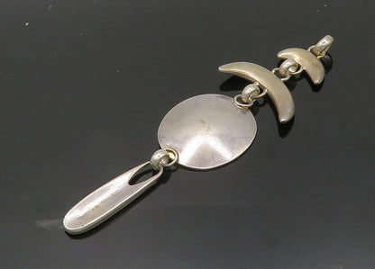 RLM STUDIO 925 Sterling Silver  Vintage Crescent Shape Linked Pendant  PT16176