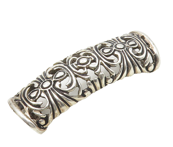 ESPO SIG 925 Sterling Silver  Vintage Open Swirl Design Slide Pendant  PT14781