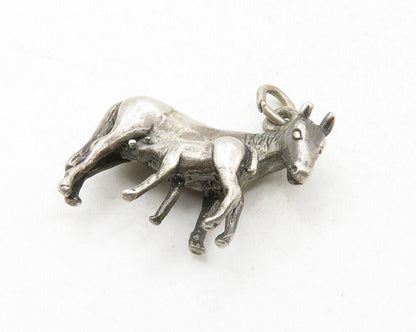 925 Sterling Silver  Vintage Dark Tone Mom & Baby Horse Motif Pendant  PT9851