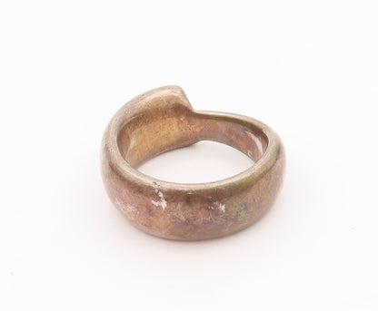 925 Sterling Silver Vintage Ring LONDON LINKS Dark Tone Designer  Sz 7  RG31760