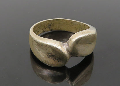 925 Sterling Silver  Vintage Shiny Smooth Bypass Band Ring Sz 8  RG21351