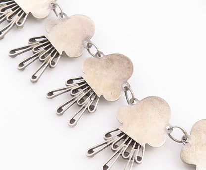 925 Sterling Silver Vintage Necklace TAXCO Doll Motif Statement Chain  NE4886