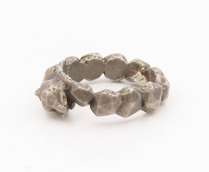 925 Sterling Silver Vintage Ring Brutalist Solid Snake Band  Sz 6.5  RG34342
