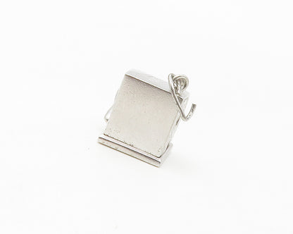 925 Sterling Silver  Vintage Shiny Petite Slot Machine Motif Pendant  PT13484