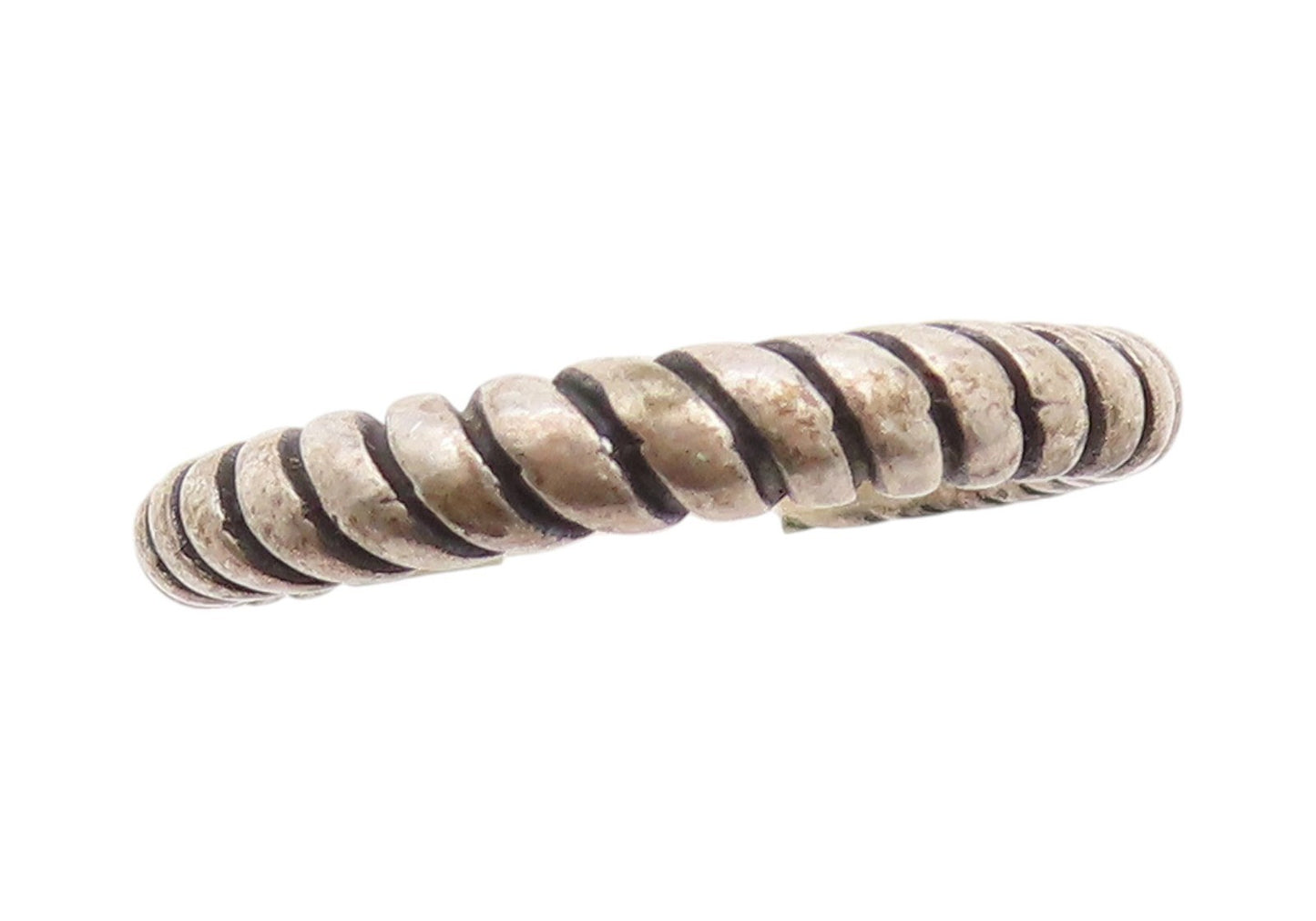 925 Sterling Silver Vintage Ring CAROLYN POLLACK Grooved Rope Band Sz 6  RG33293