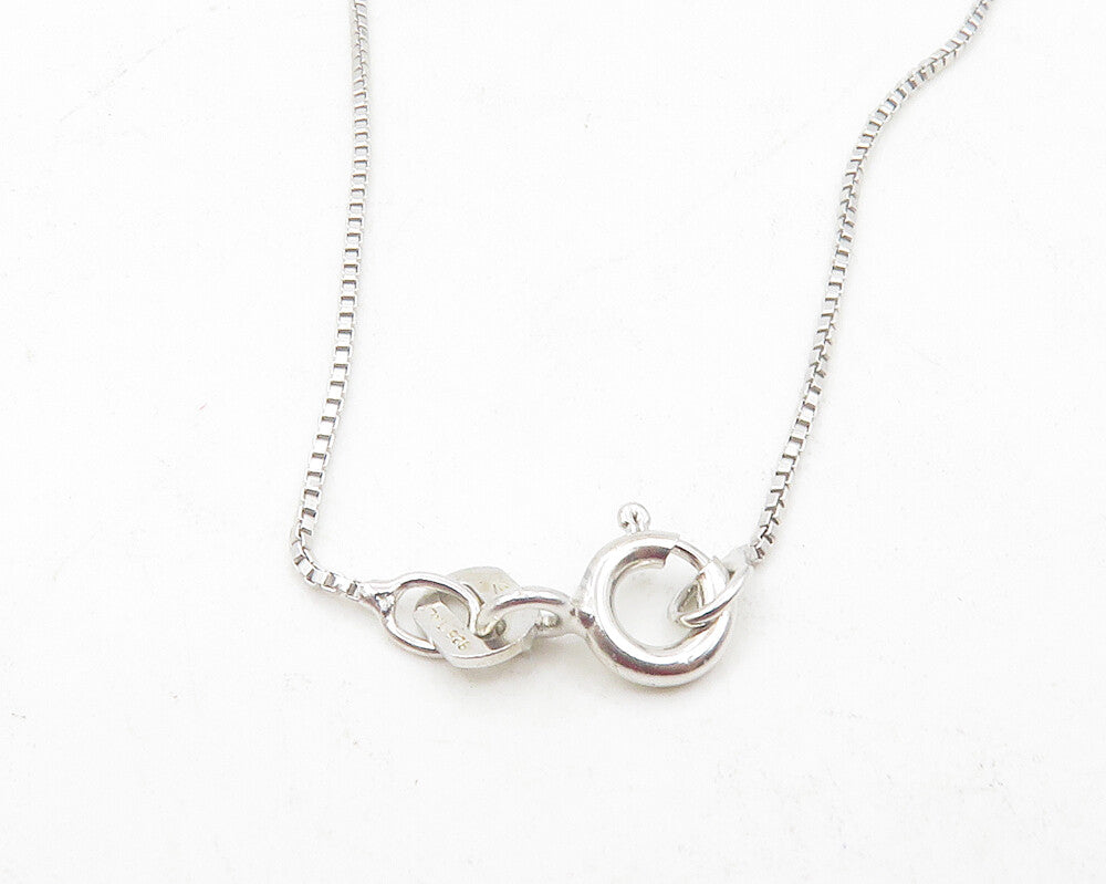 925 Sterling Silver  Shiny Genuine Diamond Swirl Thin Chain Necklace  NE2061